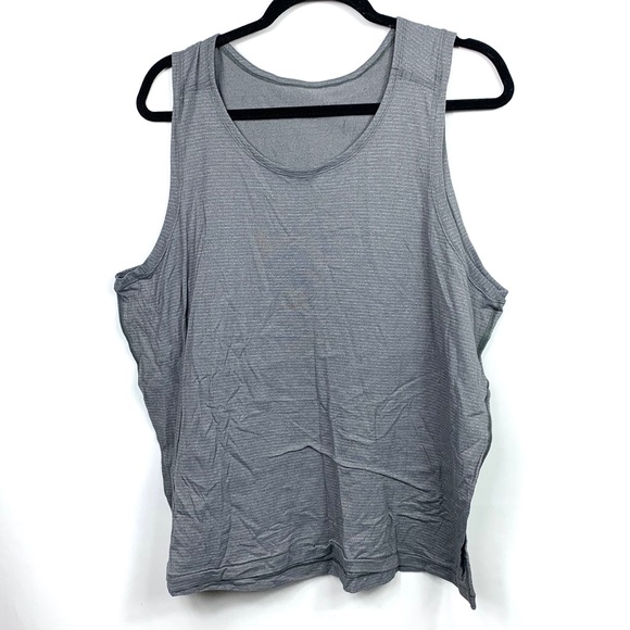 Lululemon Gray Pinstripe Muscle Tank